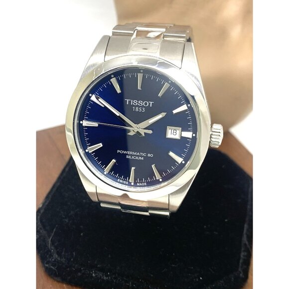 Tissot Men's Watch Powermatic 80 Swiss Automatic Blue Dial Steel T1274071104100 - Picture 1 of 16